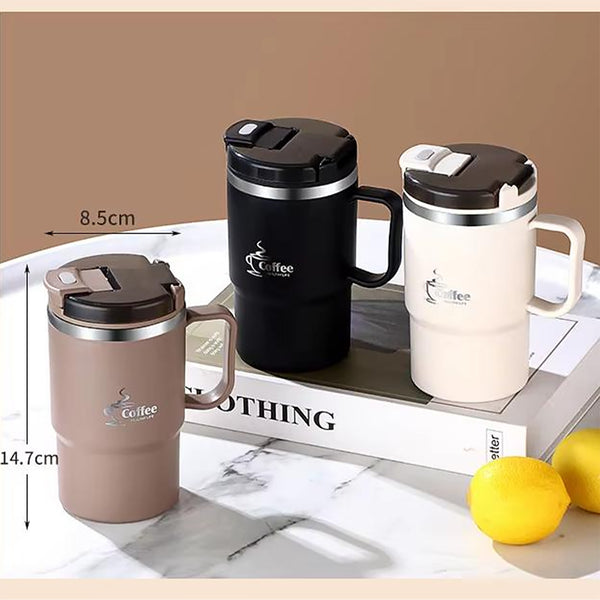 Stainless Steel Coffee Cup with Tea Strainer filtering